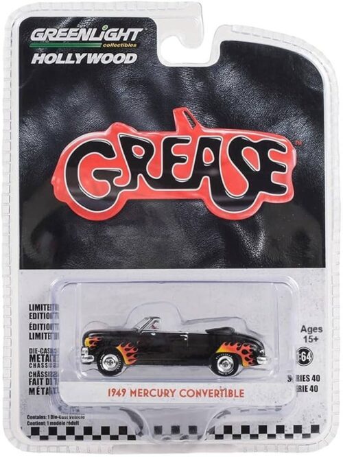 62010b Greenlight 62010-B Grease 1949 Mercury Convertible Black 1/64