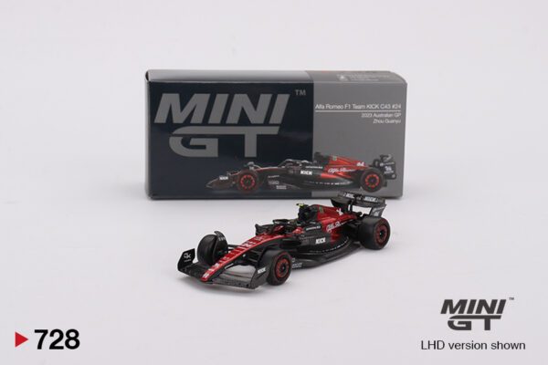 728 Mini GT Alfa Romeo C43 #24 Zhou Guanyu 2023 F1 2023 Australian GP