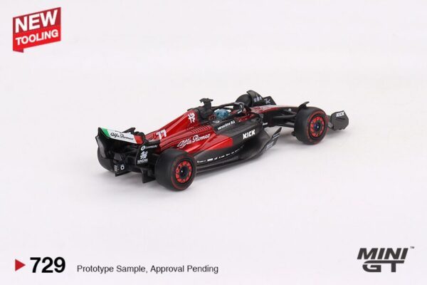 729.2 Mini GT Alfa Romeo C43 #77 Valtteri Bottas 2023 F1 2023 Australian GP