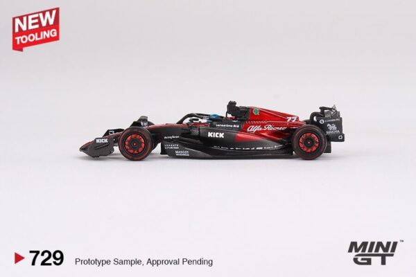 729.3 Mini GT Alfa Romeo C43 #77 Valtteri Bottas 2023 F1 2023 Australian GP