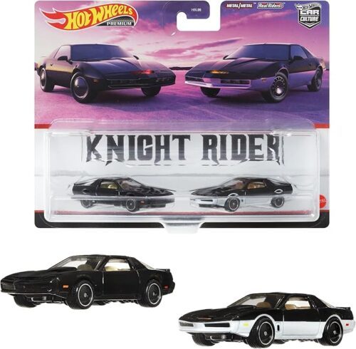 Hot Wheels HCY74 Premium 2-Pack Night Rider K.I.T.T/K.A.R.R